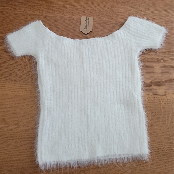 Jack & Jill Eyelash Crop Top - ivory - Picture 3 of 4